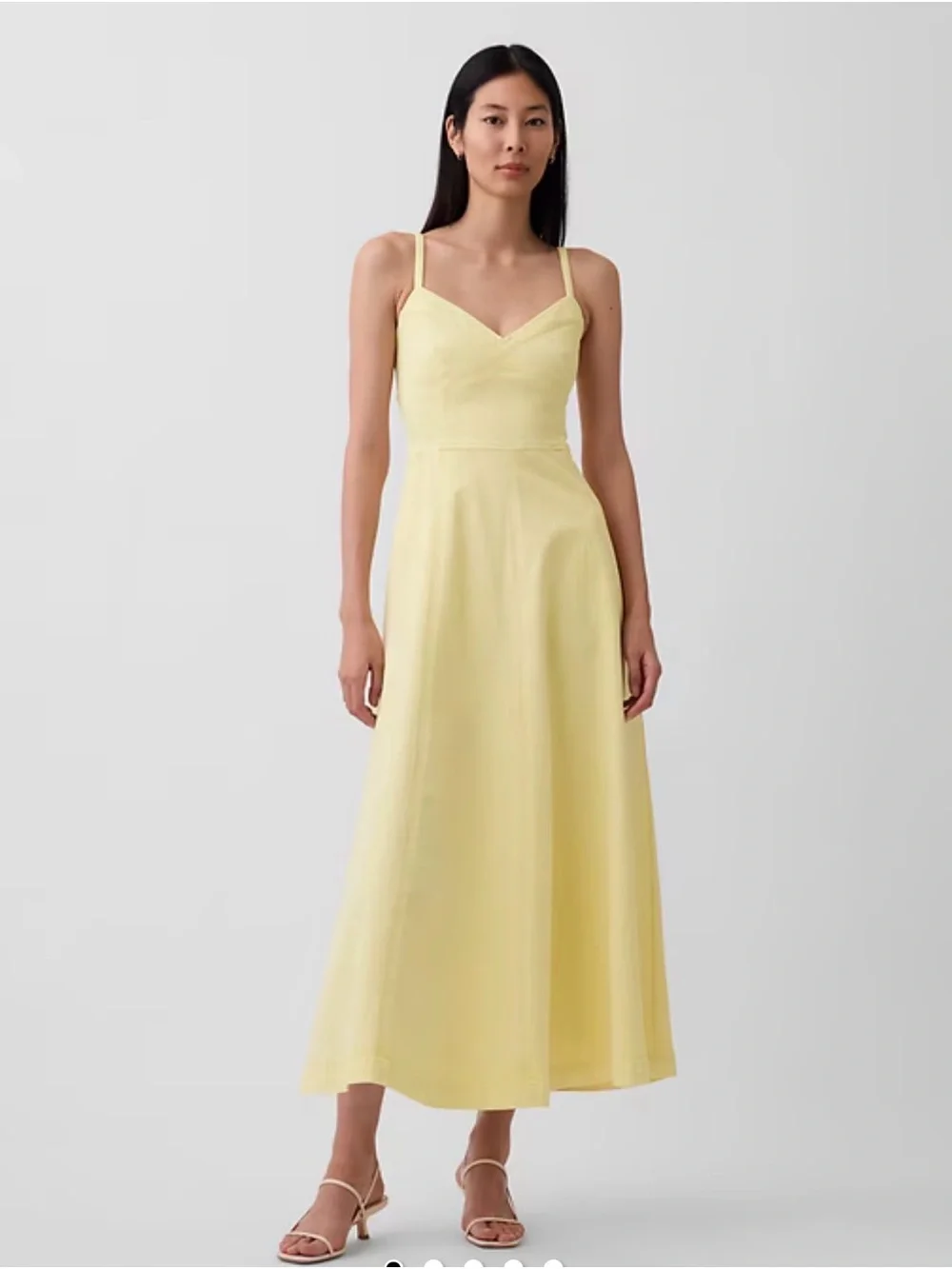 Yellow Spaghetti-Strap A-Line Maxi Dress - Picture 1 of 1